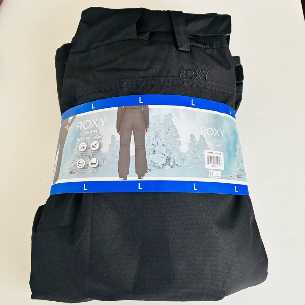 Roxy Snow Ski Snowboard Pants NWT Size Large Black Dryflight Technology